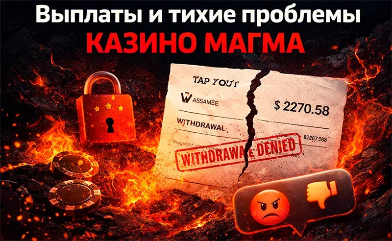 Реальные отзывы о казино Магма и проблемы с выводом денег